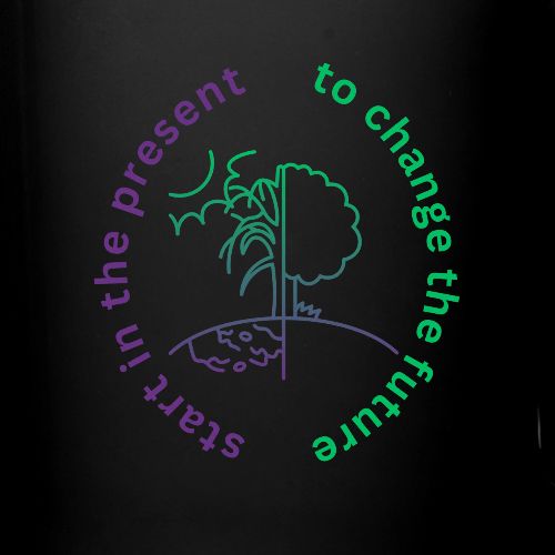 to change the future start in the present - Tasse einfarbig