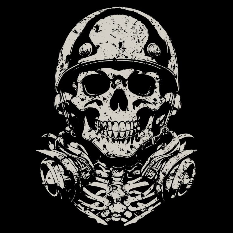 Skull mit Helm