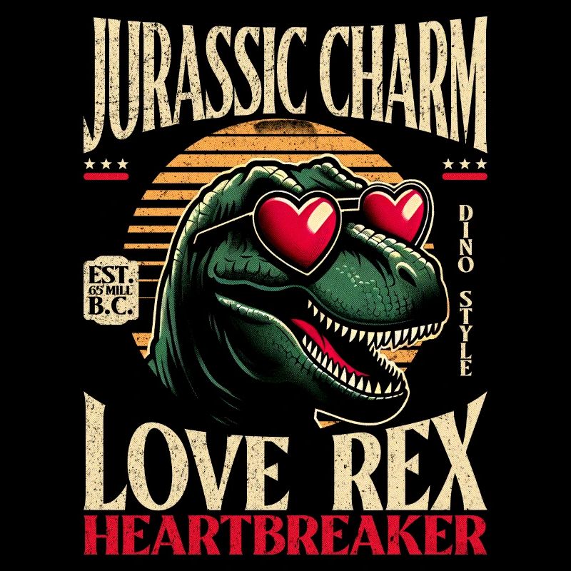 T-Rex Charm Dinosaurier Herzensbrecher