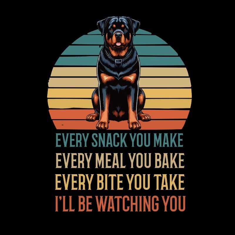 Chaque collation que vous préparez Rottweiler Rottie Rotties