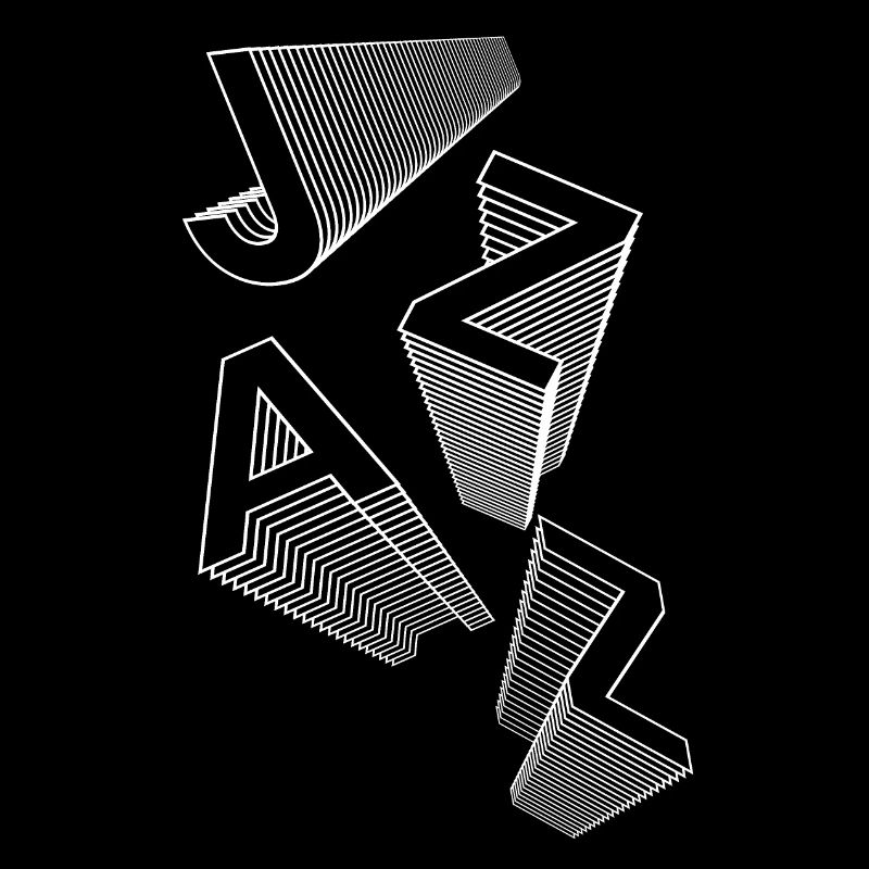 Conception de texte typographique jazz