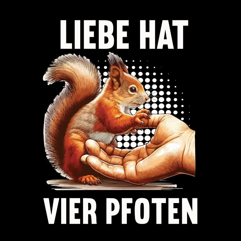 Liebe hat Vier Pfoten Eichhörnchen Eichhorn Nager