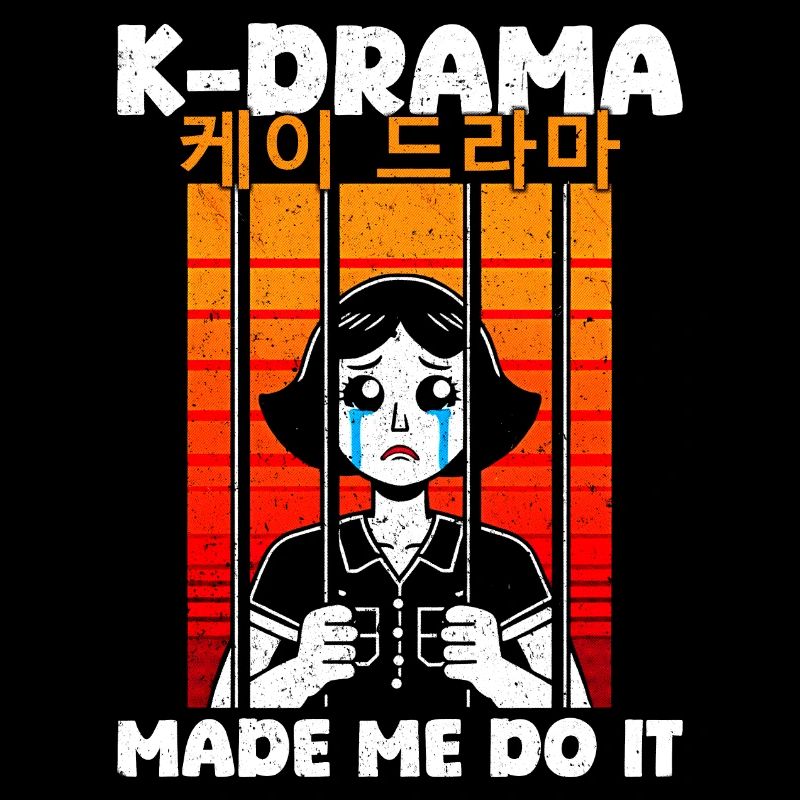 K-Drama Made Me Do It Retro Vintage Sarkastisches Meme