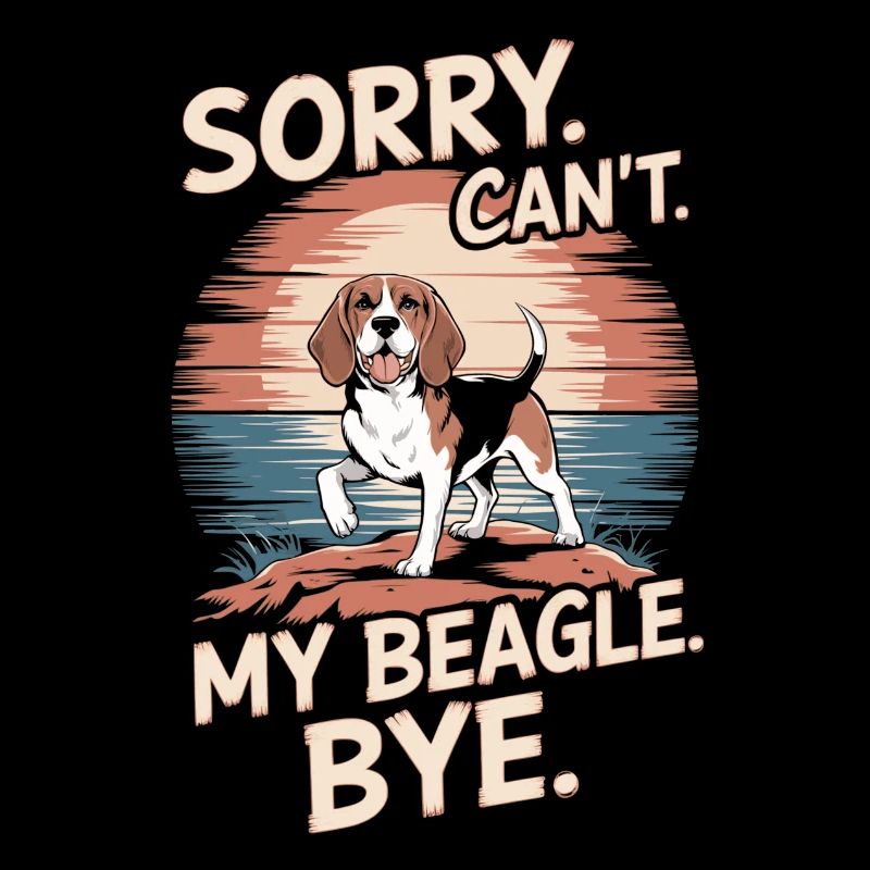 Beagle Saying Retro Vintage