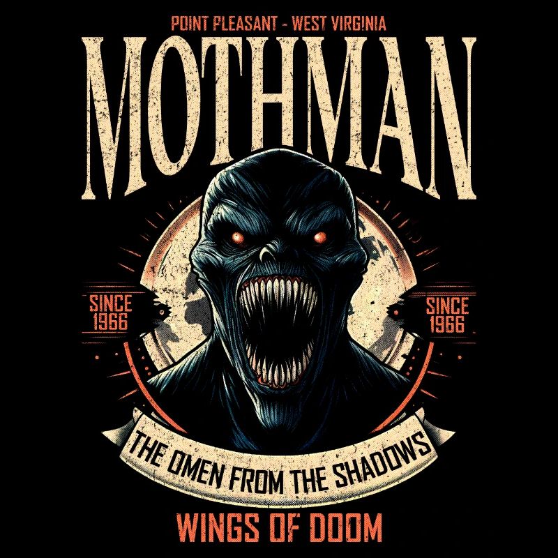 Mothman Dark Cryptid Legend West Virginia