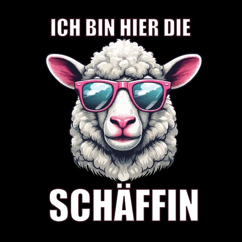 Ich bin hier die Schäffin Schaf Schafe Schäfer Mäh