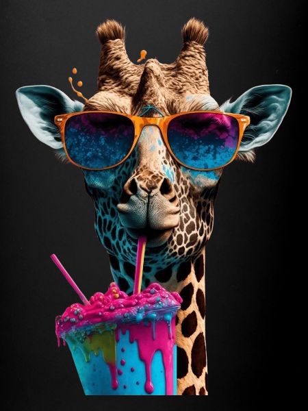 Giraffe beim Eis