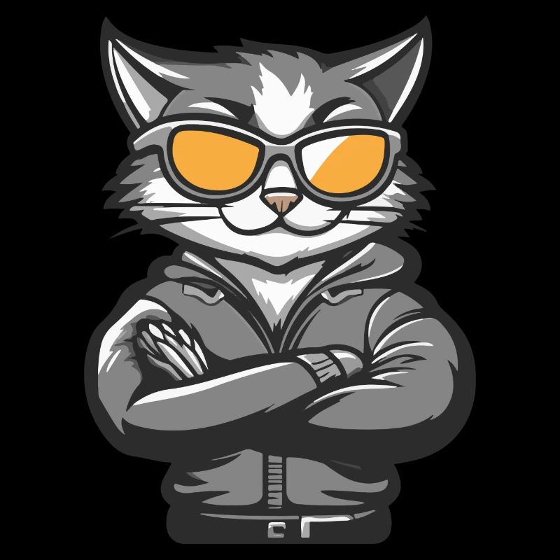 Chat Bande Dessinée Cool