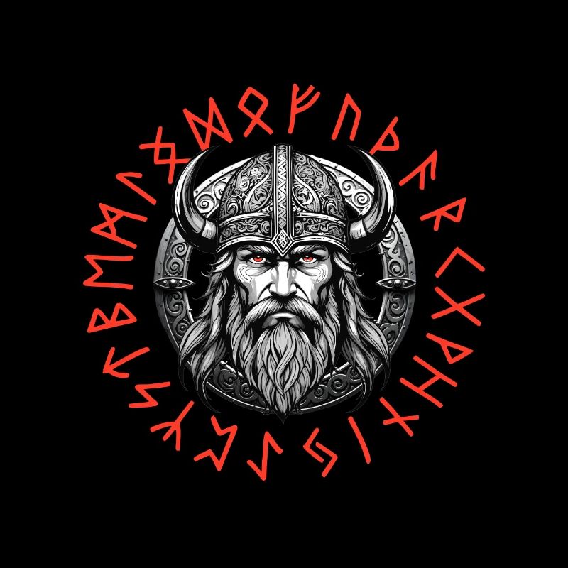 Wikinger Krieger Walhalla Runenkreis