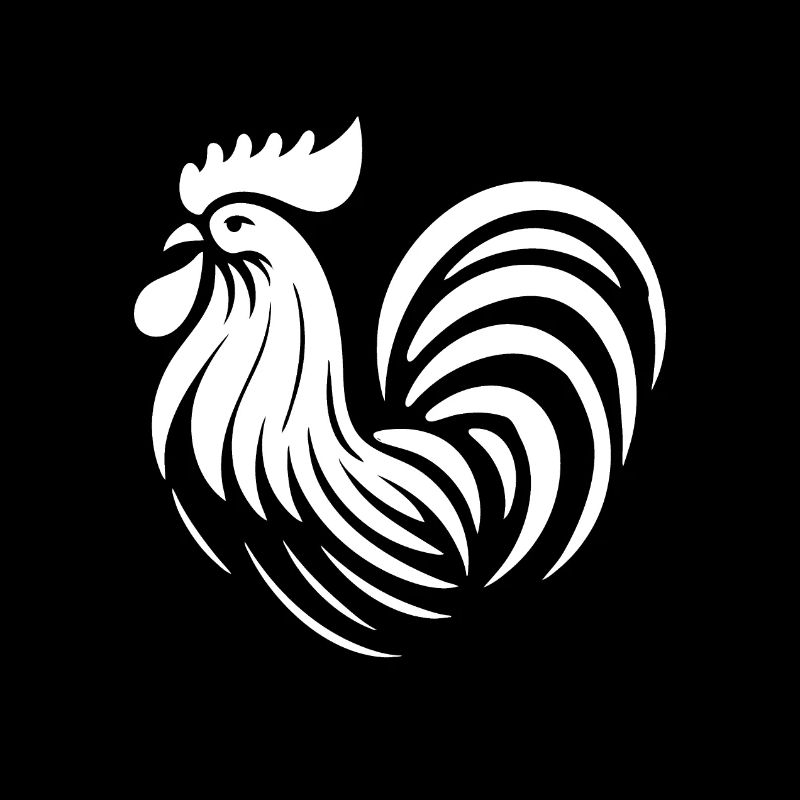 Conception simple du coq - le lève-tôt vous accueille