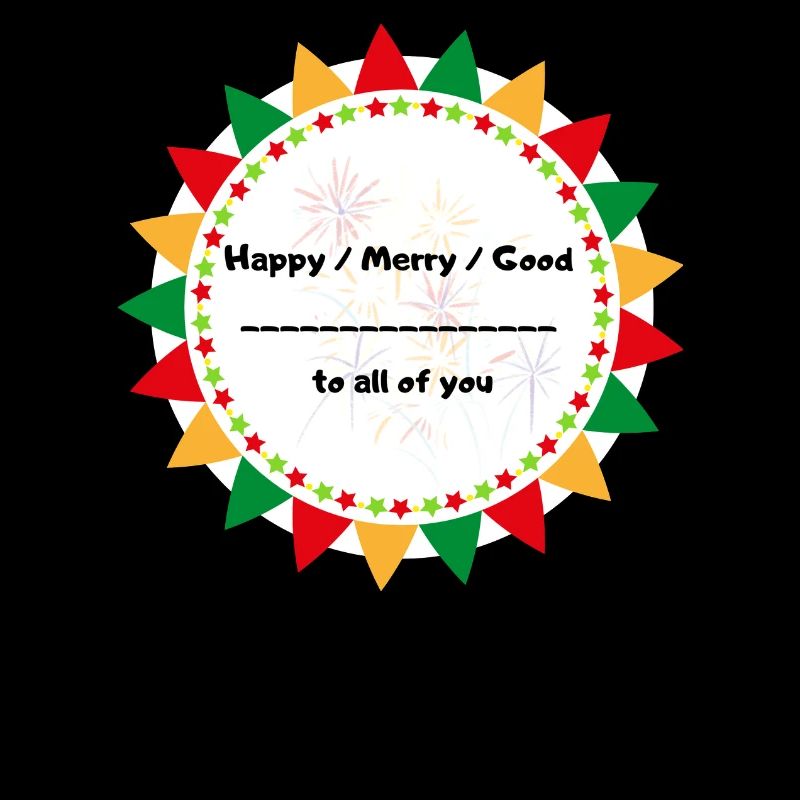 Salutation festive joyeuse avec un design coloré