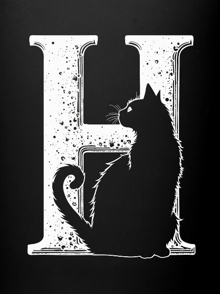 Lettre H avec chat