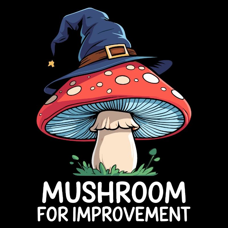 Magic mushroom with magic hat