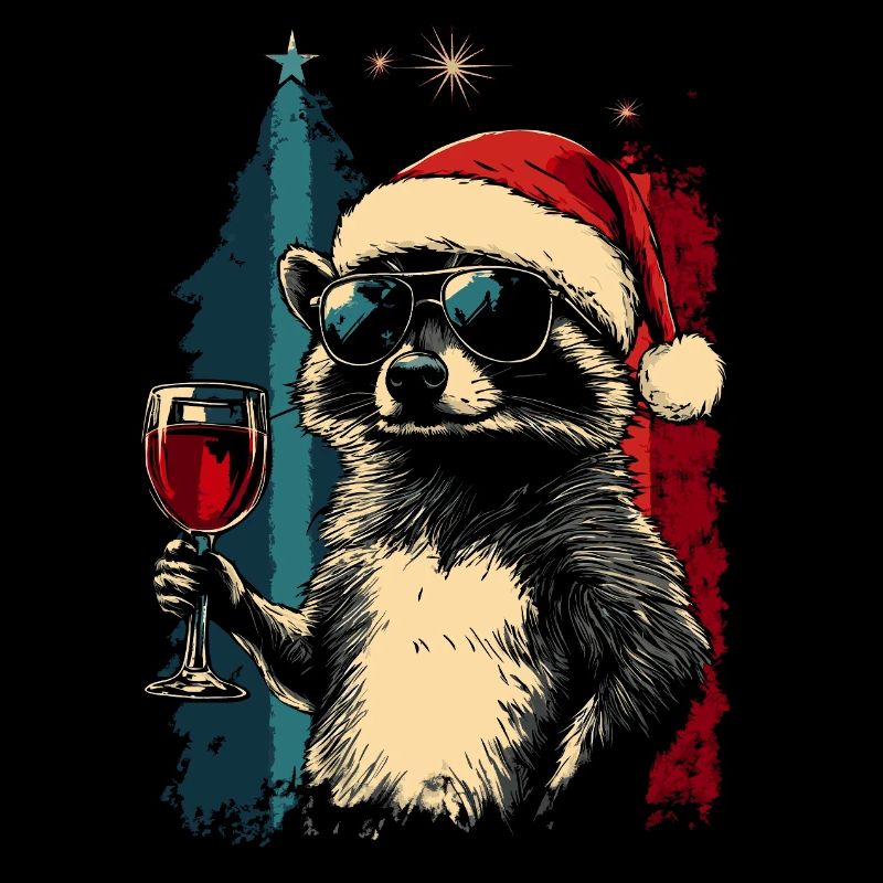 Vin de raton laveur Noël