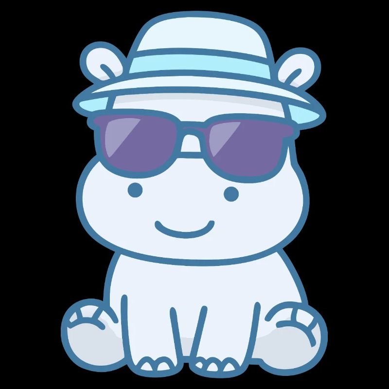 Nilpferd Flusspferd Walross Cool Sonnenbrille
