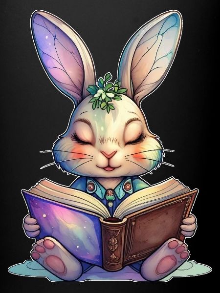 Rabbit with book