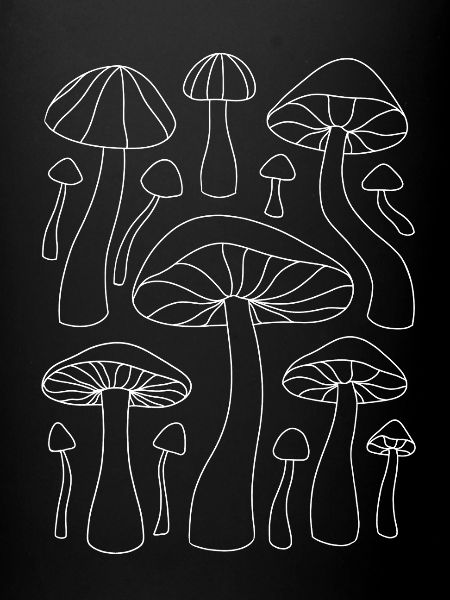 Lineart Mushroom Pattern