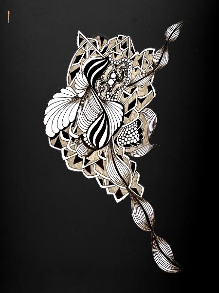 Fleur Mandala Plume Art