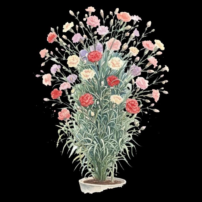 Bouquet d’œillets romantique