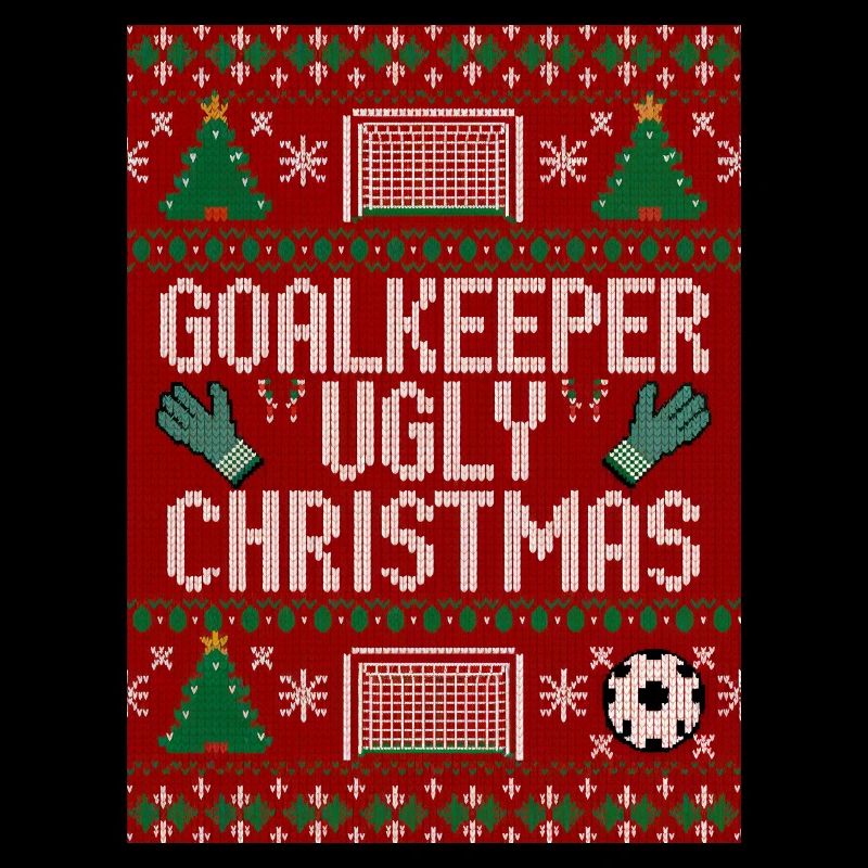 Torwart hässlicher Weihnachtspullover Design