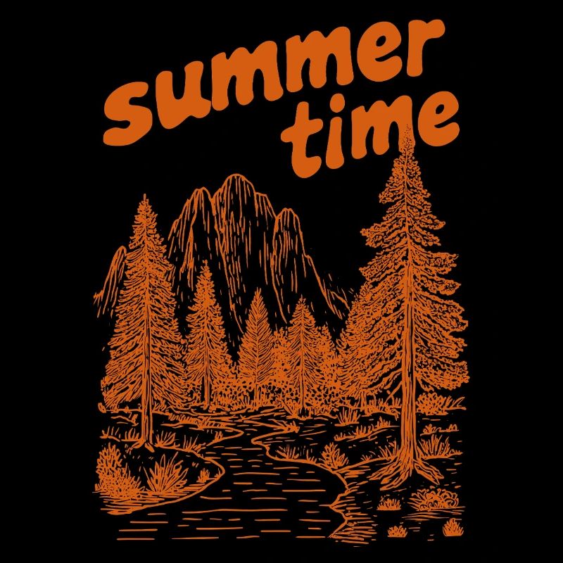 Summertime Nature Silhouette