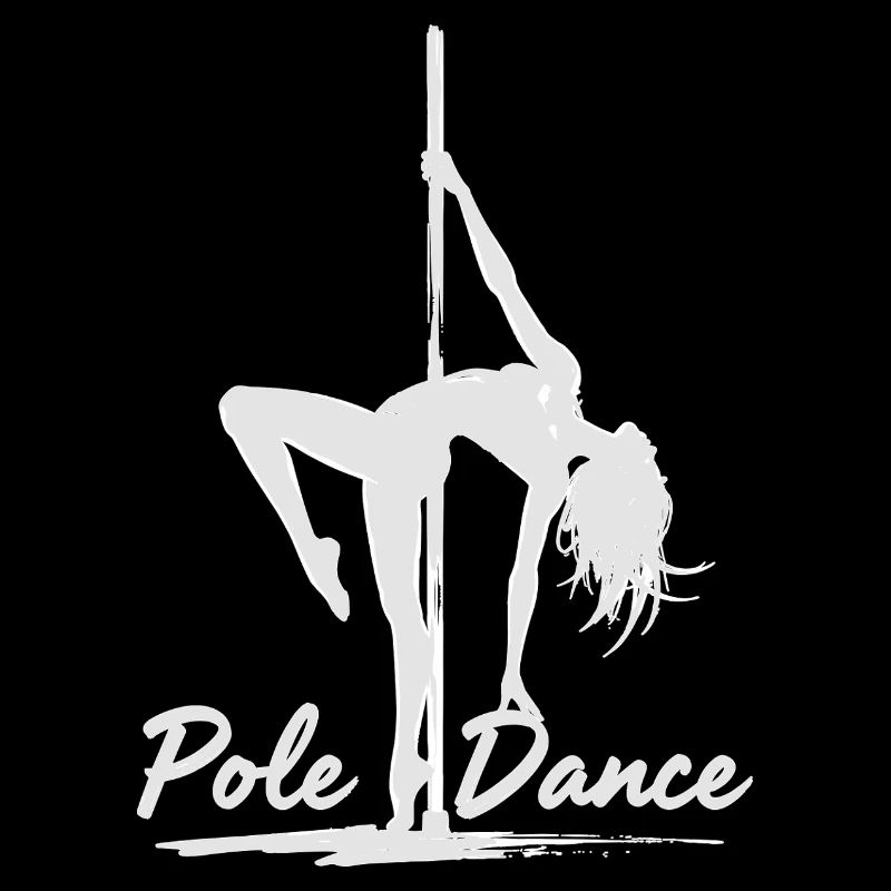 Silhouette de danseuse en barre pour danse au poteau