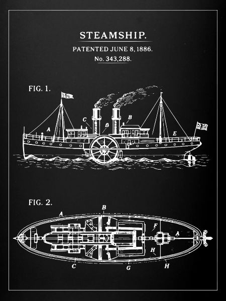 Dampfschiff Blueprint Dampfschiff