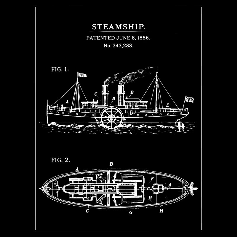 Dampfschiff Blueprint Dampfschiff