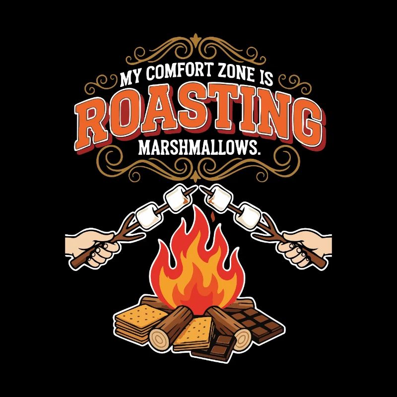 Camping Humour Comfort Zone Roasting Marshmallows