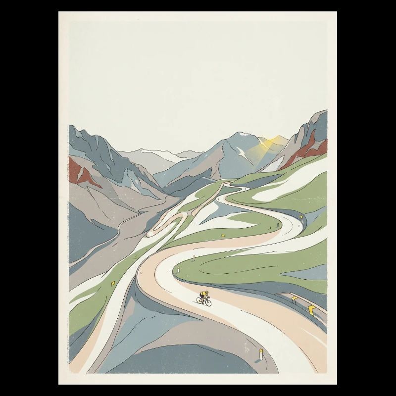 Alpe d'Huez — Radfahrer-Erinnerung