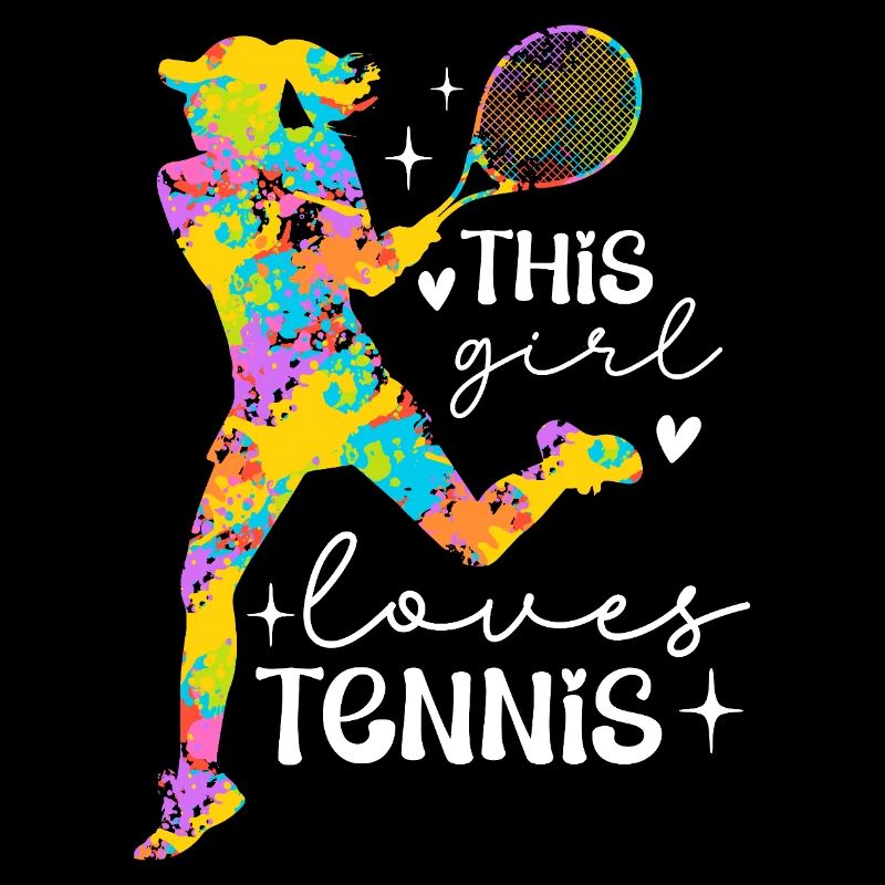 Dieses Mädchen liebt Tennis Splash