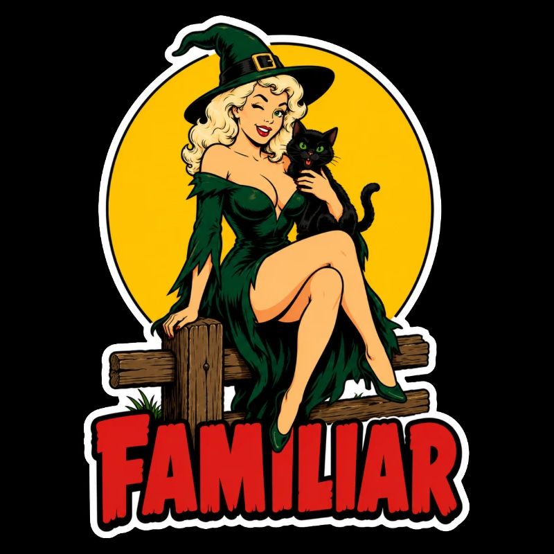  Familiar Retro Pinup Witch