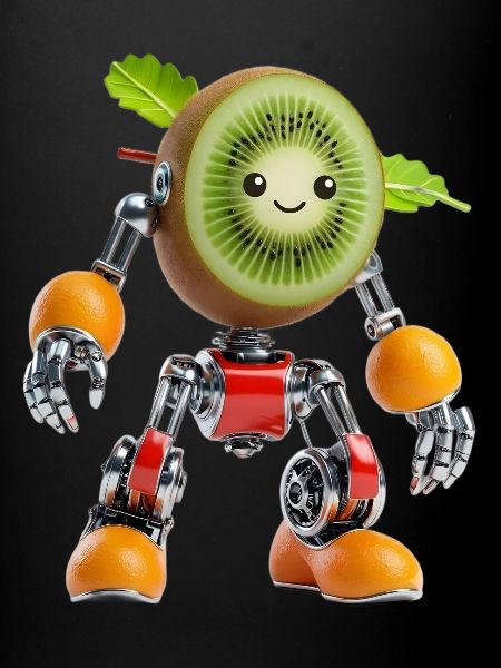 Robot Kiwi aux Membres Chromés