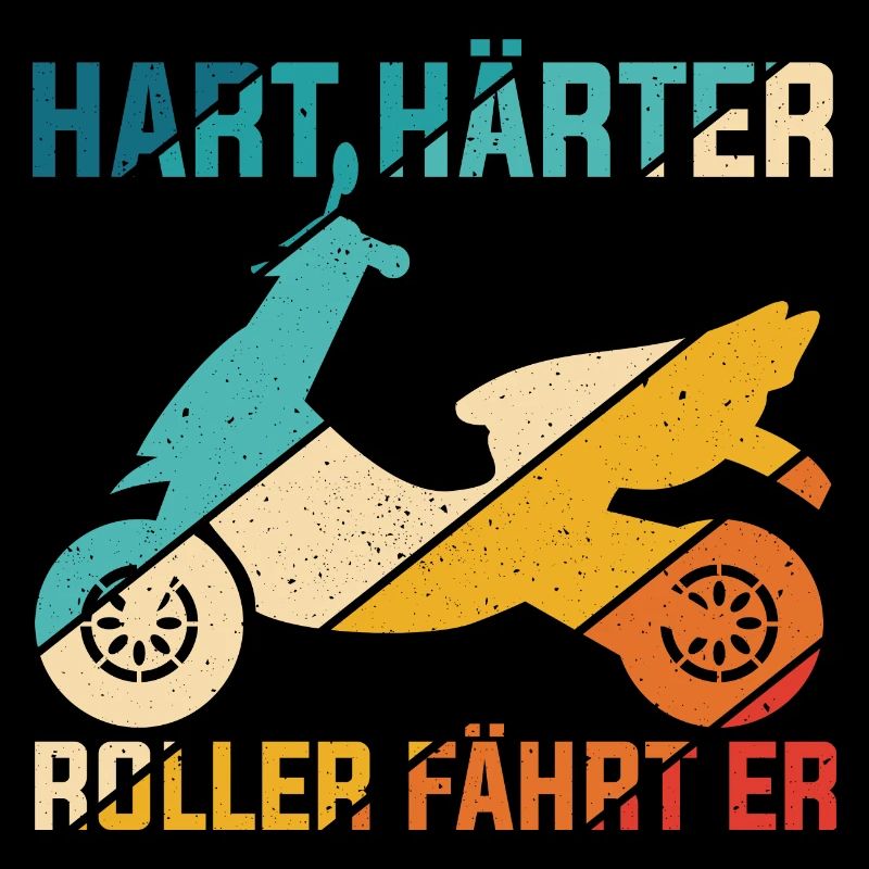 Hart Härter Roller Fährt Er Moped Mofa Mopedfahrer