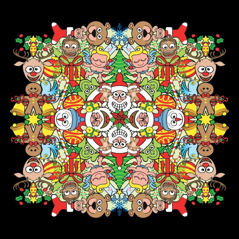 The Christmas crowd is having a great time