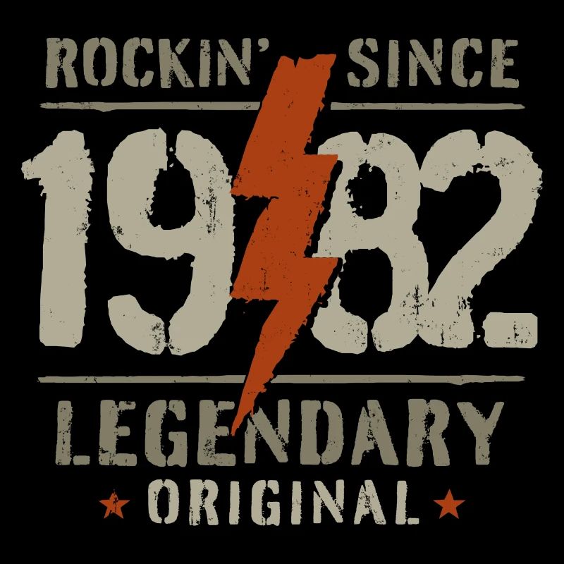 1982 41 ans Rock and Roll cadeau d’anniversaire