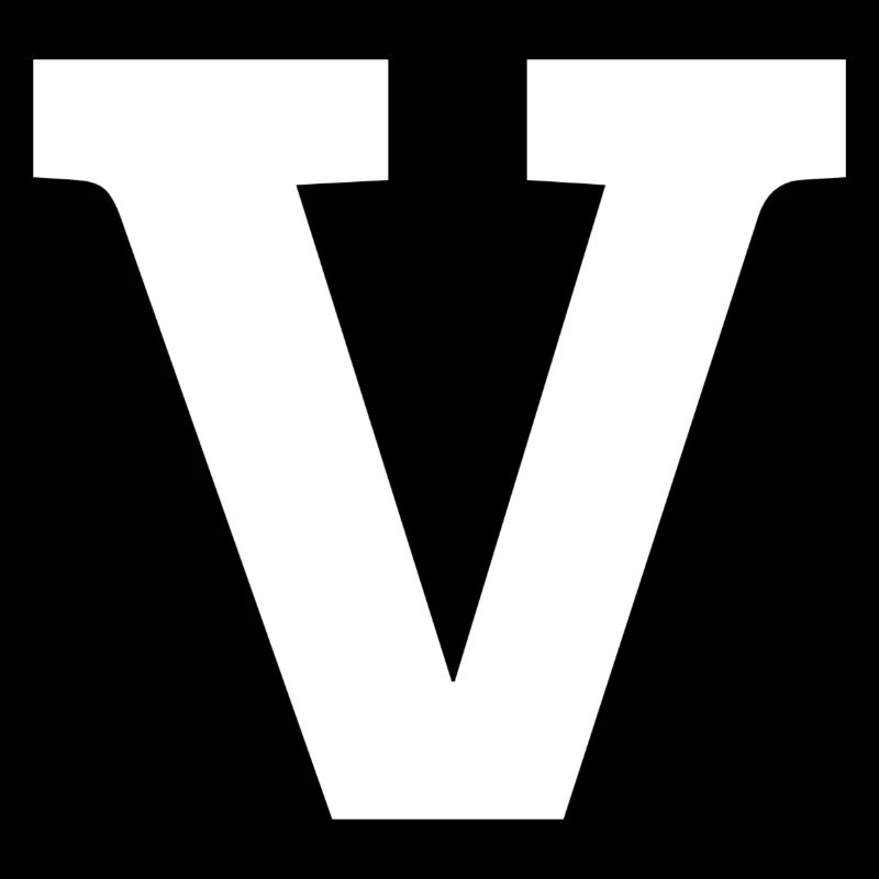 Buchstabe v "v" weiß