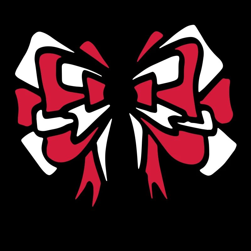 Bow red & white / red & white bow - colorful