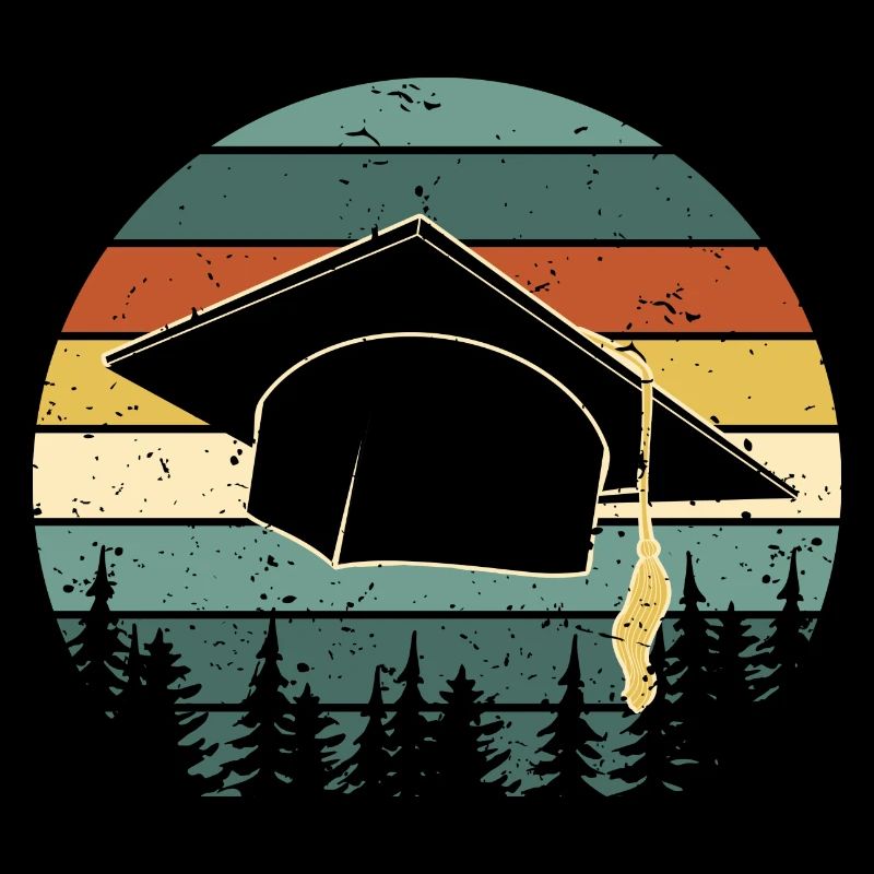 High school diploma degree studies master's degree hat