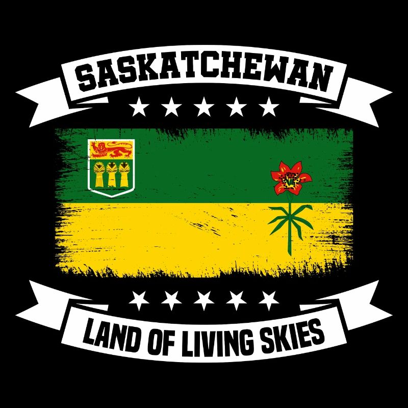 Drapeau Saskatchewan Vintage Retro