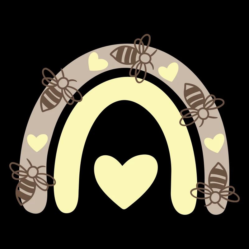 Arc-en-ciel avec les abeilles