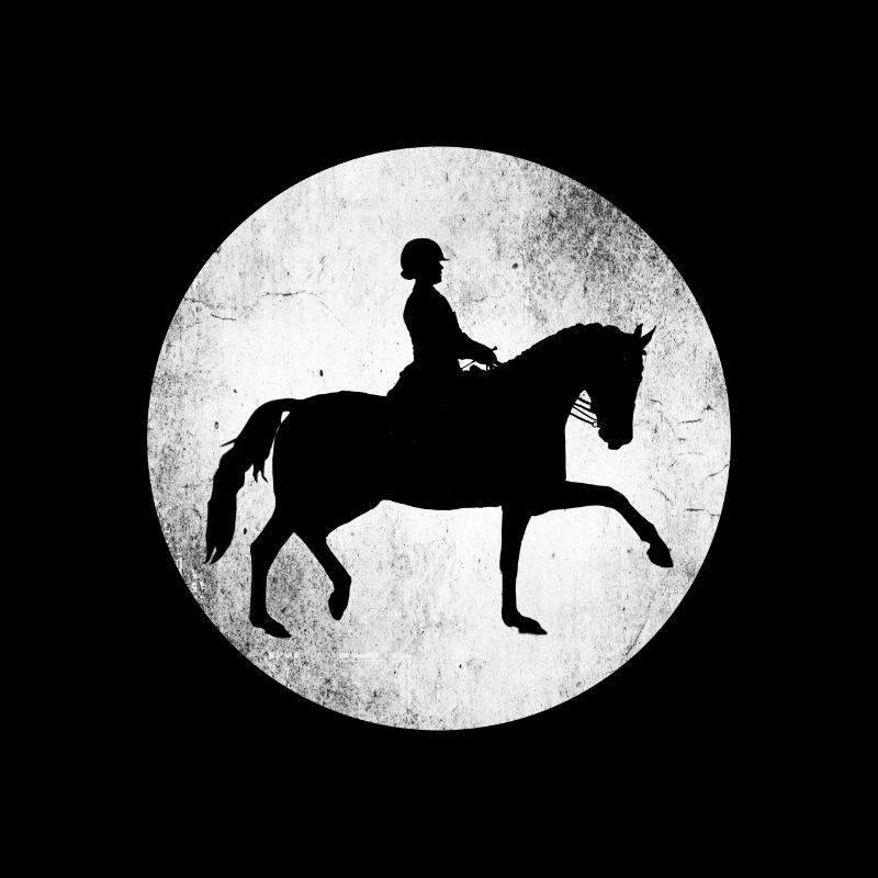 Cheval de tunier avec cavalière