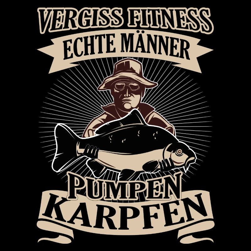 Echte Männer pumpen Karpfen