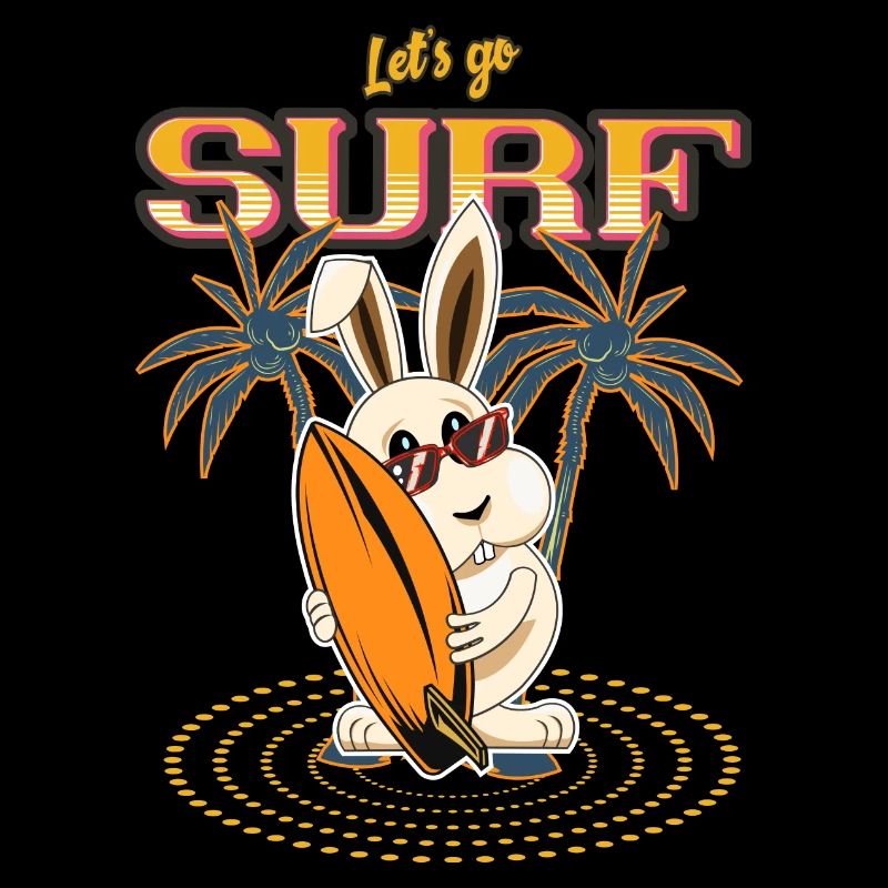 Surf lapin, le cool let’s so surf T-shirt