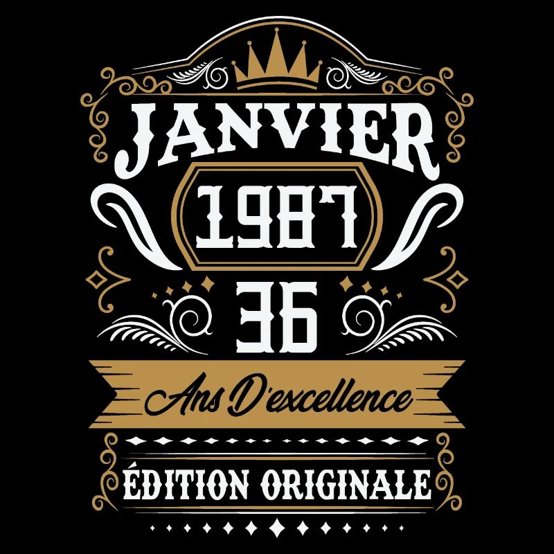Janvier 1987 36 Ans Rétro Cadeau D'anniversaire