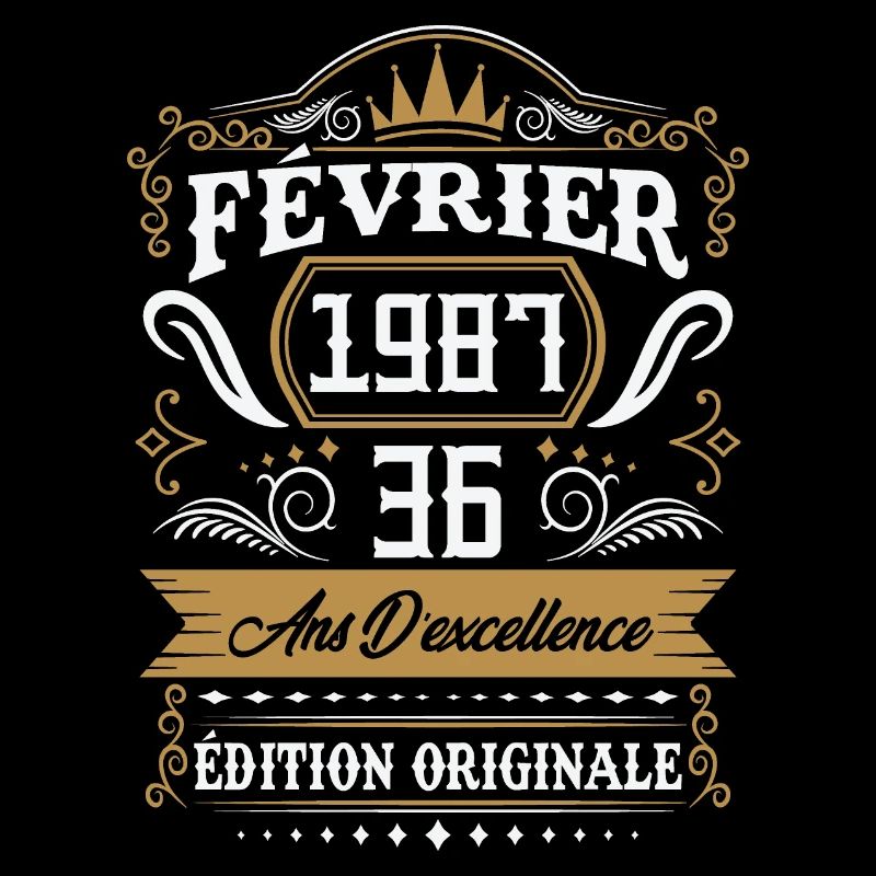 Février 1987 36 Ans Rétro Cadeau D'anniversaire
