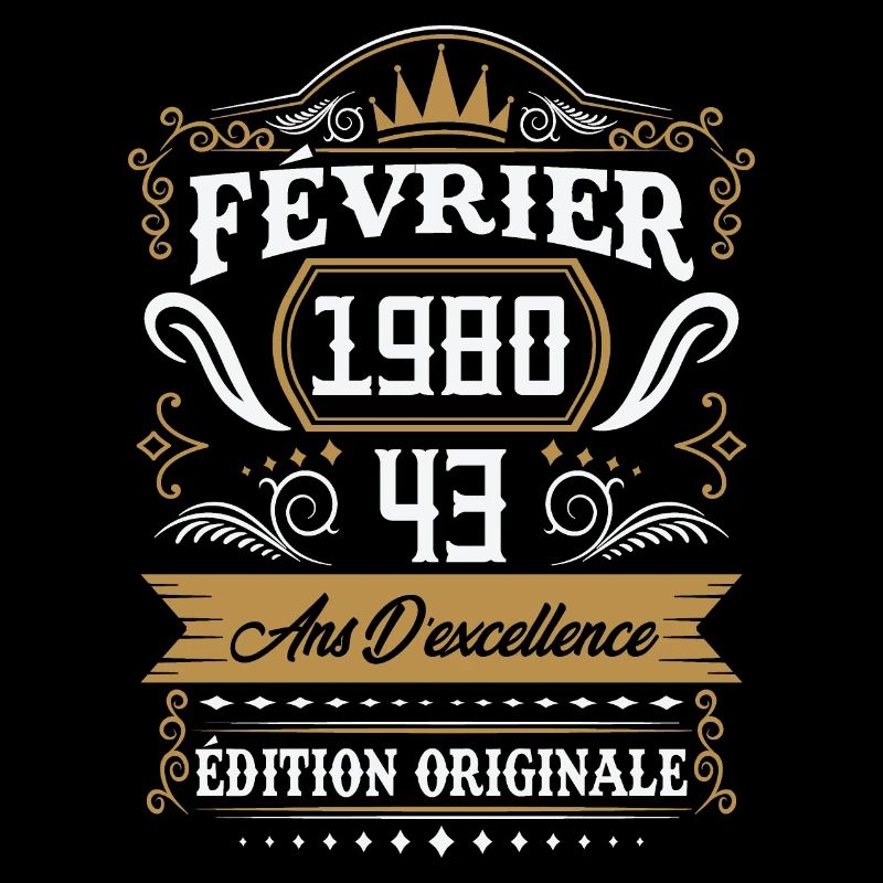 Février 1980 43 Ans Rétro Cadeau D'anniversaire