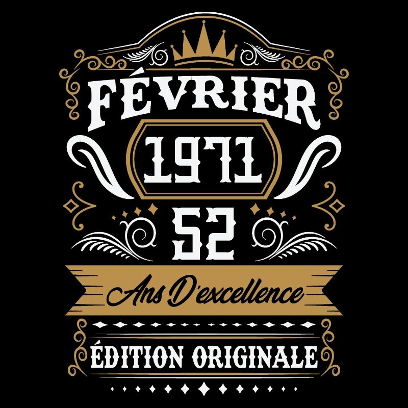 Février 1971 52 Ans Rétro Cadeau D'anniversaire
