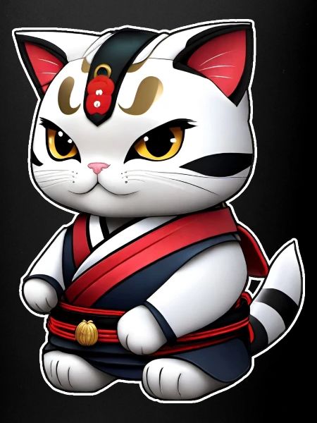 Mignon chat chanceux asiatique