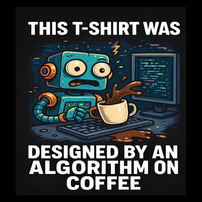 Funny AI T-Shirt, Algorithm Coffee Tee, Unisex